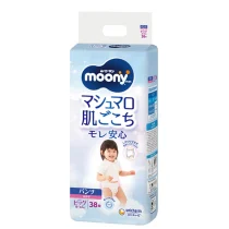 Moony Man Marshmallow Skin Feel Pants XL38 diapers for girls 12 to 22 kg